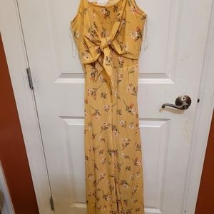 Yellow floral jumpsuit